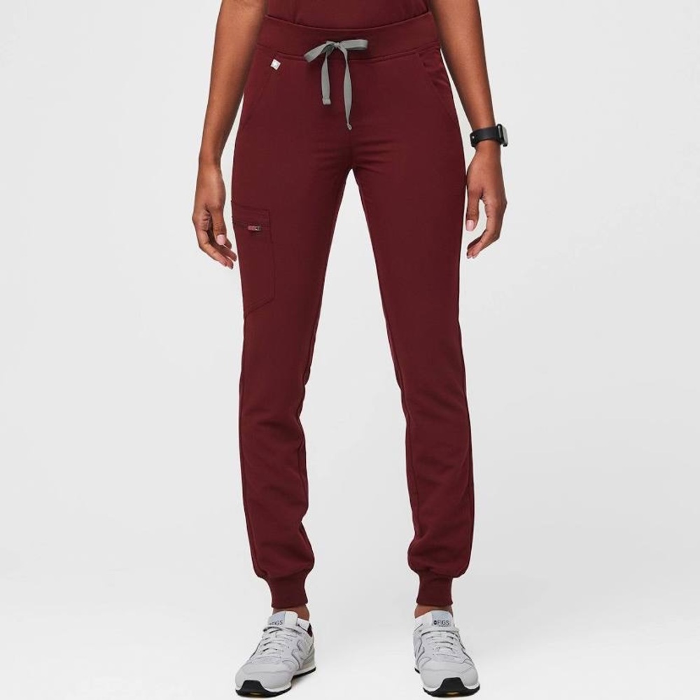 Figs Zamora Jogger Scrub Pants Burgundy